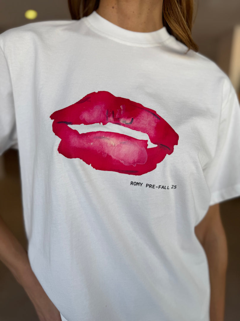 LIPS TEE WHITE