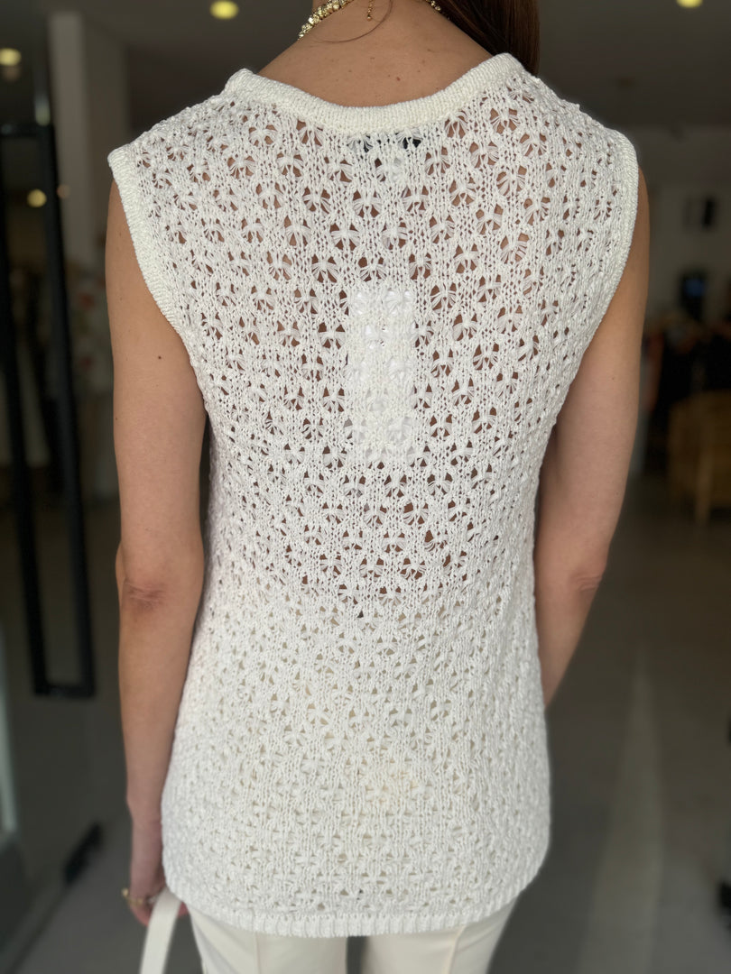 EMILIO KNIT TANK IVORY