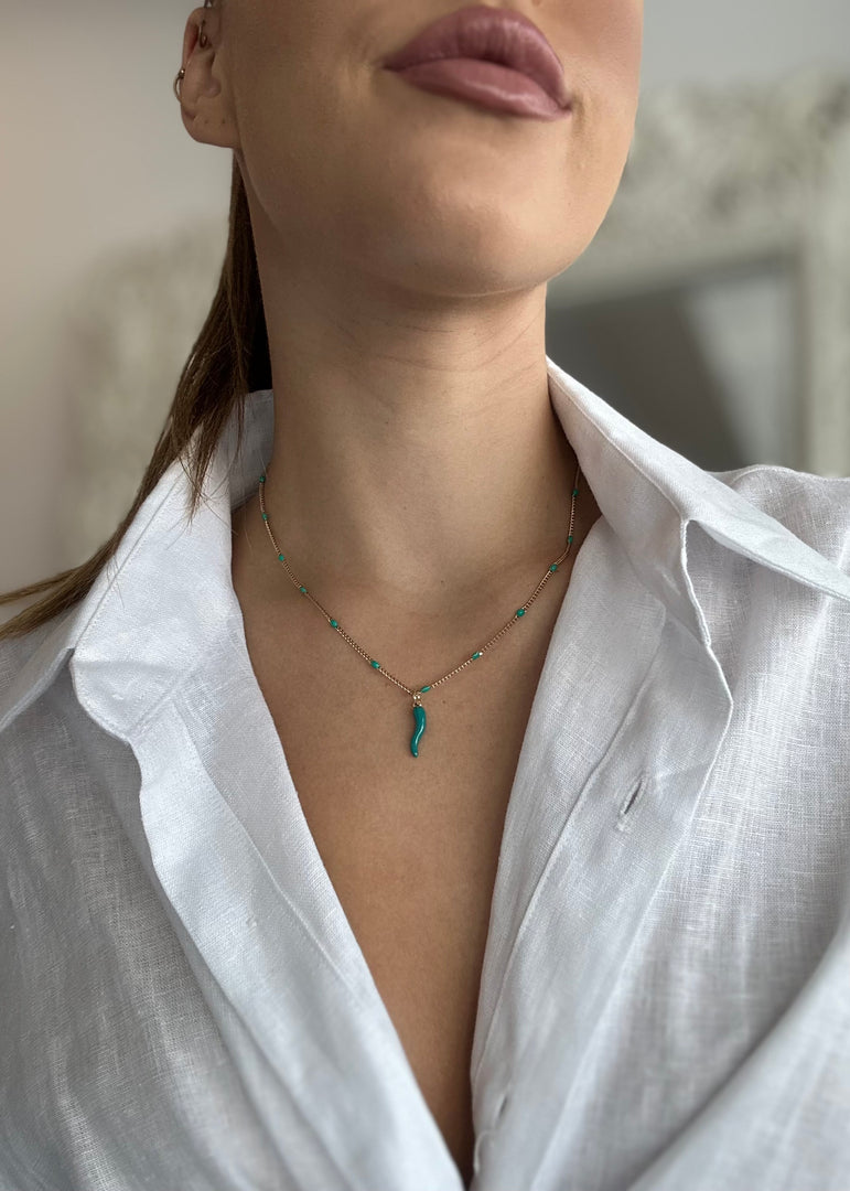 CORNICELLI NECKLACE - TORQUOISE