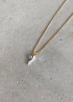 Load image into Gallery viewer, WHITE CORNO EYE NECKLACE
