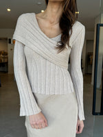 Load image into Gallery viewer, HARLOW KNIT TOP - NATURAL
