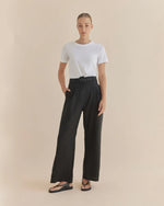 Load image into Gallery viewer, KATRINA LINEN PANT - BLACK
