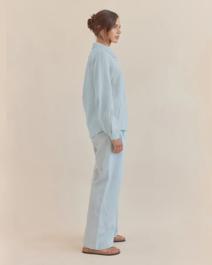 LUMA LINEN SHIRT - SKY