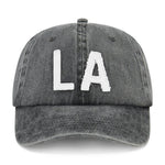 Load image into Gallery viewer, LA TRUCKER HAT BLACK SNOW
