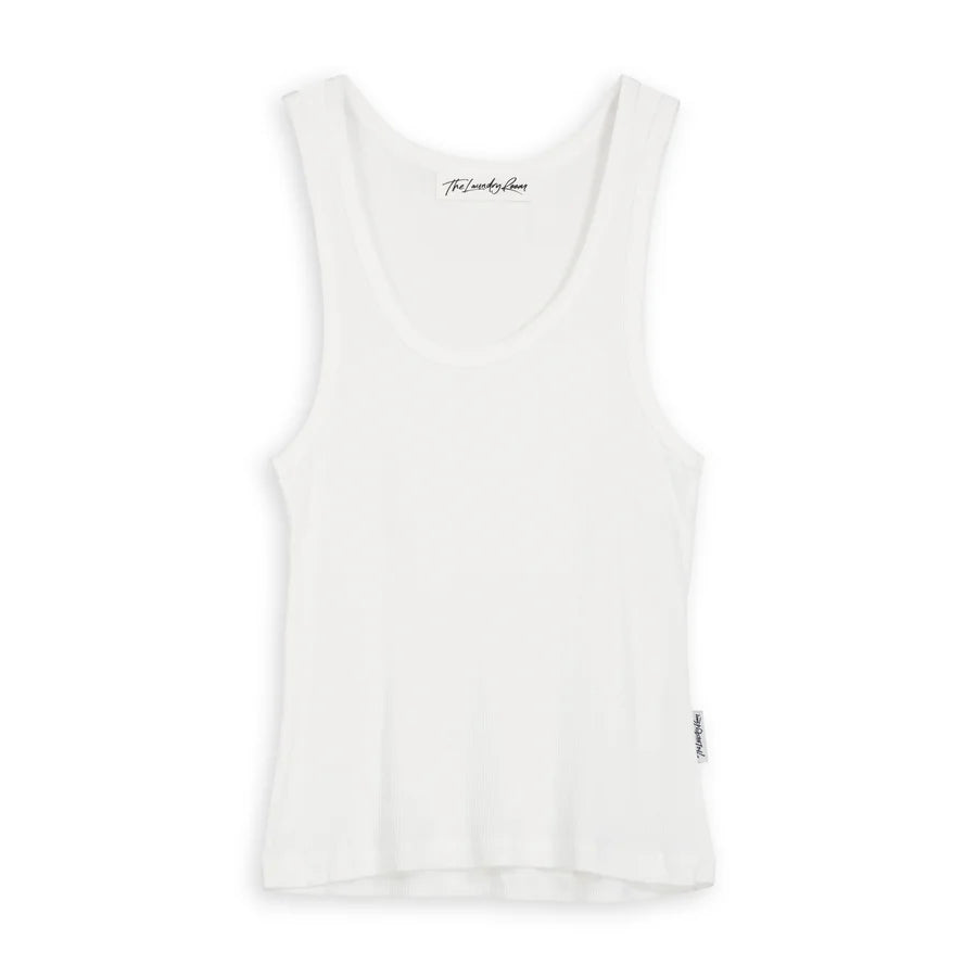 ESSENTIALS RIB TANK WHITE