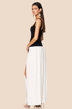 Load image into Gallery viewer, DESIREE SQUARE NECK DRESS BLACK WHITE
